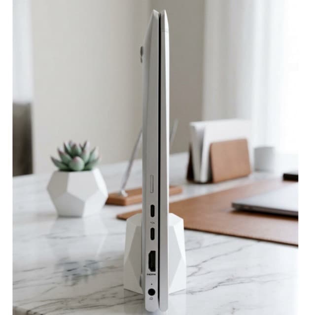Suporte Vertical para Notebook e Macbook – Organizador de Mesa Geométrico