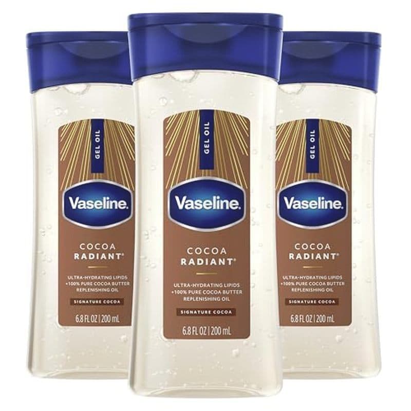 Vaselina Intensive Care Cacau Radiante Para Pele Brilhante Óleo Gel Corporal Feito Com Manteiga De Pura + Óleos Reabaste