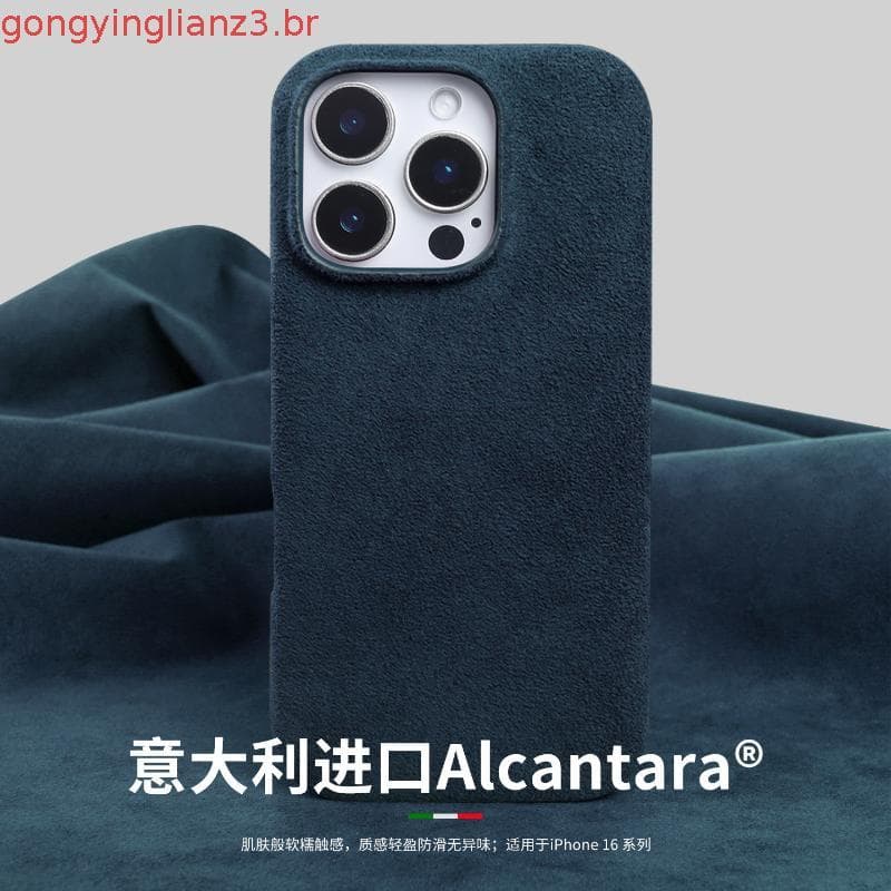 Capa Magnética De Cobertura Completa Para iPhone16 Pro 17 15 14 13 12 ALCRA Magsafe Couro Artificial Supercarro Camu