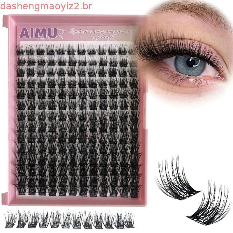 Yawca Lash Clusters Kit 320pcs De Cílios D Curly 9-16mm 40D Individuais De Extensão Finos Com Ligação E Vedação Remov