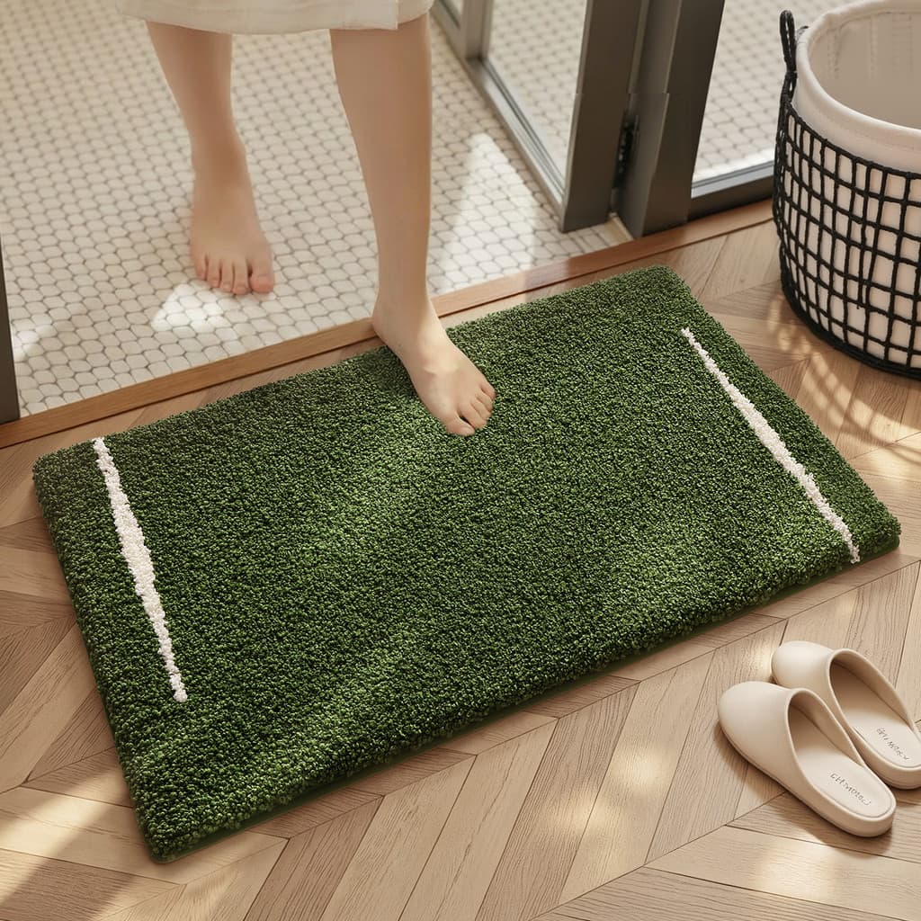 [Novo produto] tapete absorvente simples banheiro doméstico tapete de porta de banheiro tapete antiderrapante tapete de