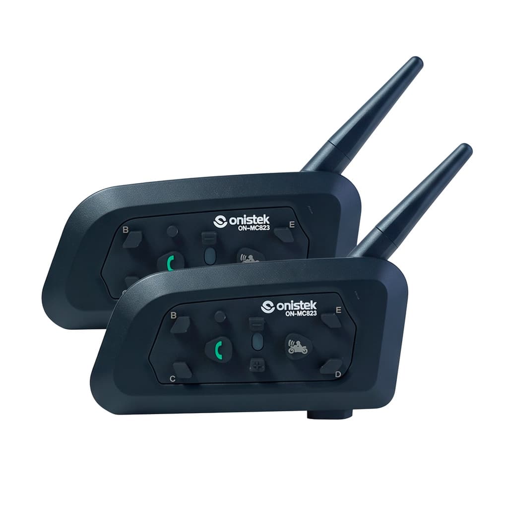 Kit Intercomunicador Bluetooth Para Capacete Moto Com 2 Unidades Recarregável