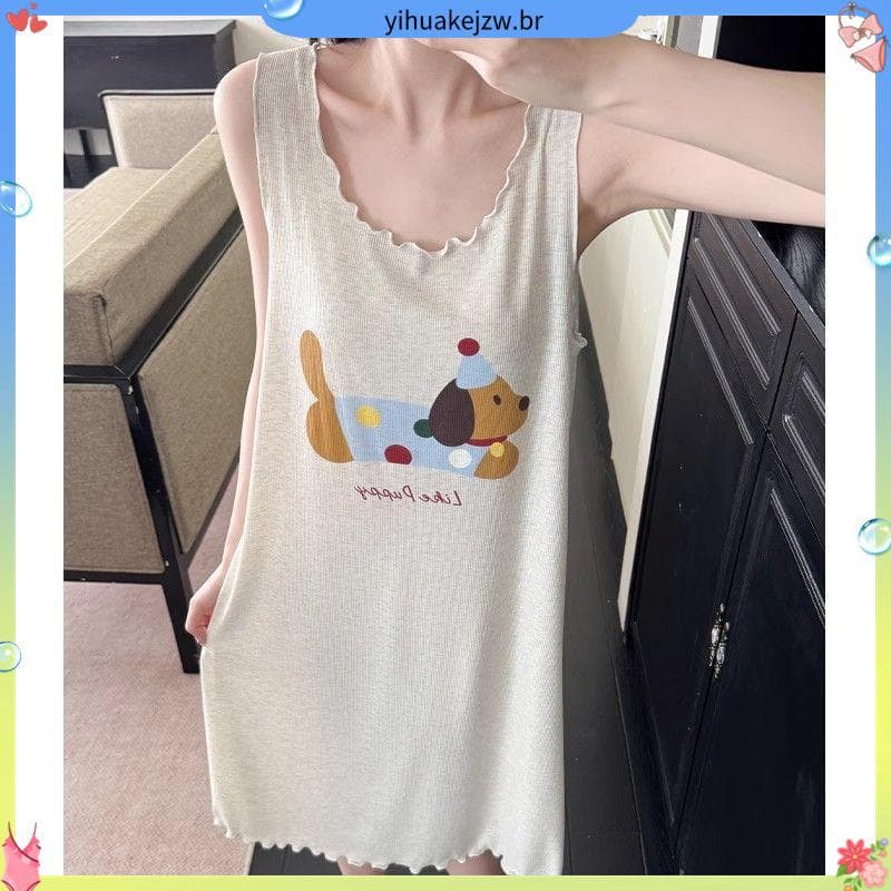Estilo coreano ins estilo verão bonito dos desenhos animados gato colete camisola feminina estilo fino tamanho grande so