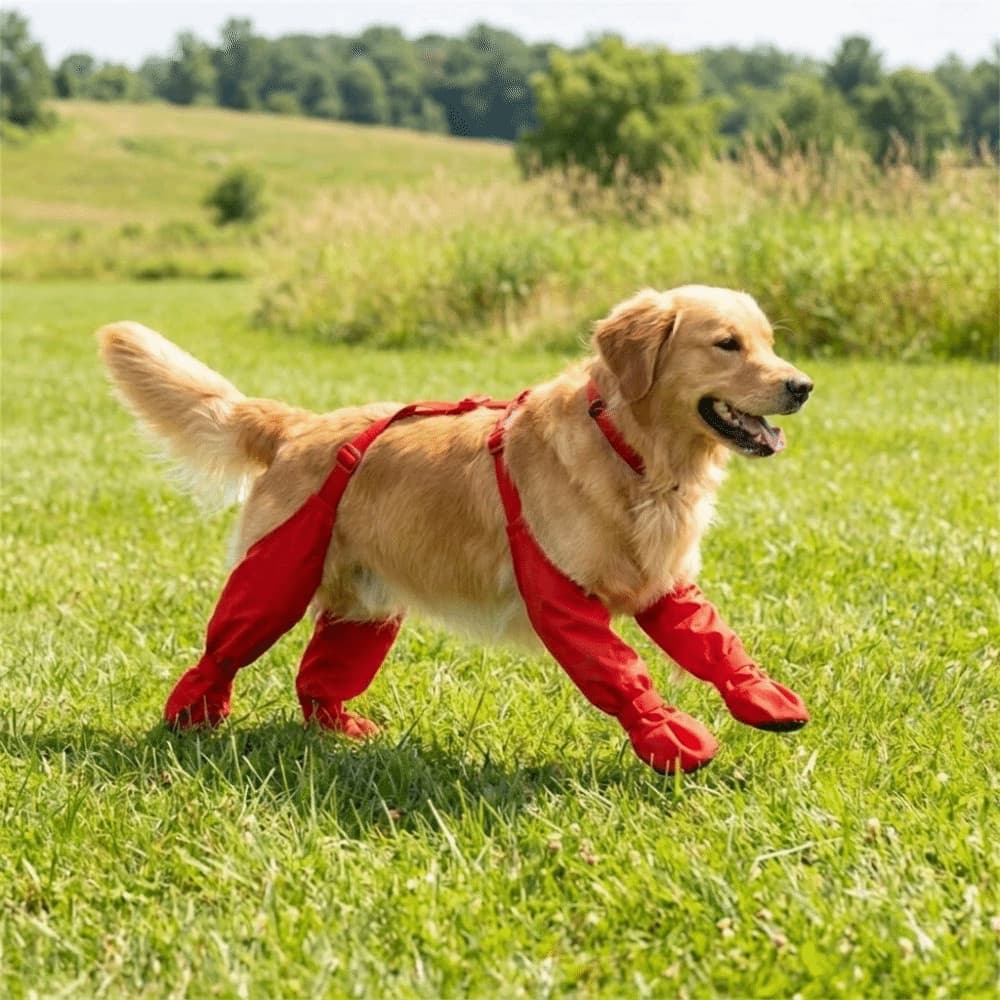 Botas Suspensas Para Cães LYNDON , Capas Impermeáveis Antiderrapantes Sapatos De Animais De Estimação , Chuva Ajustáveis