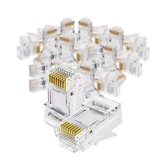 Kit Conector Macho Rj45 Cat5e 100 Unidades