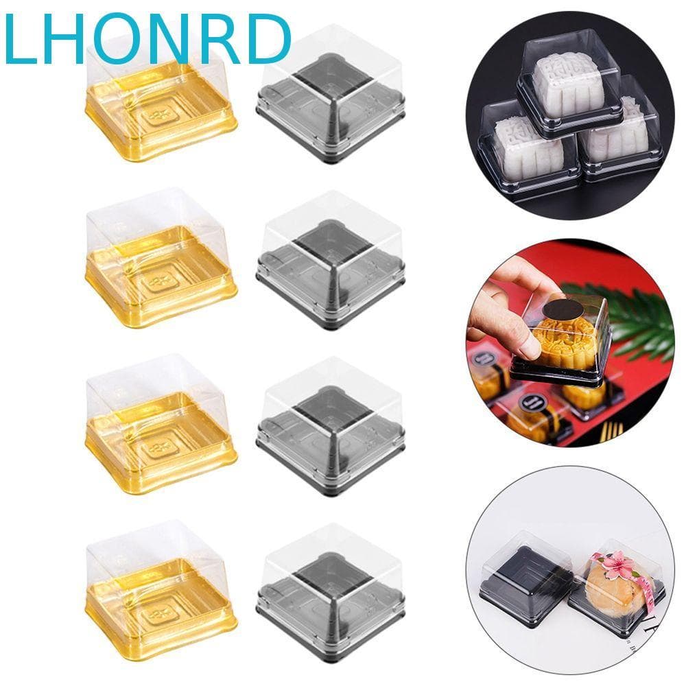 LHONRD Mooncake Caixas Quadradas 50pcs Caixa De Embalagem De Bolo Lua Muffins De Casamento Recipiente De Cupcake