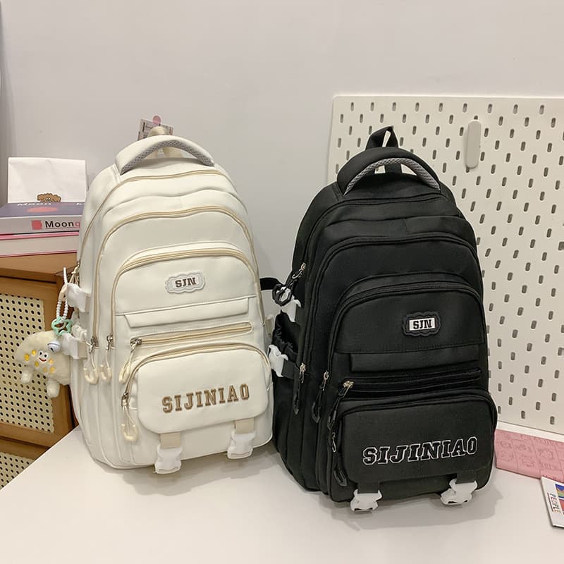 Novo ensino médio masculino feminino estudante mochila grande capacidade leve simples mochila passeio Commuter mochila d