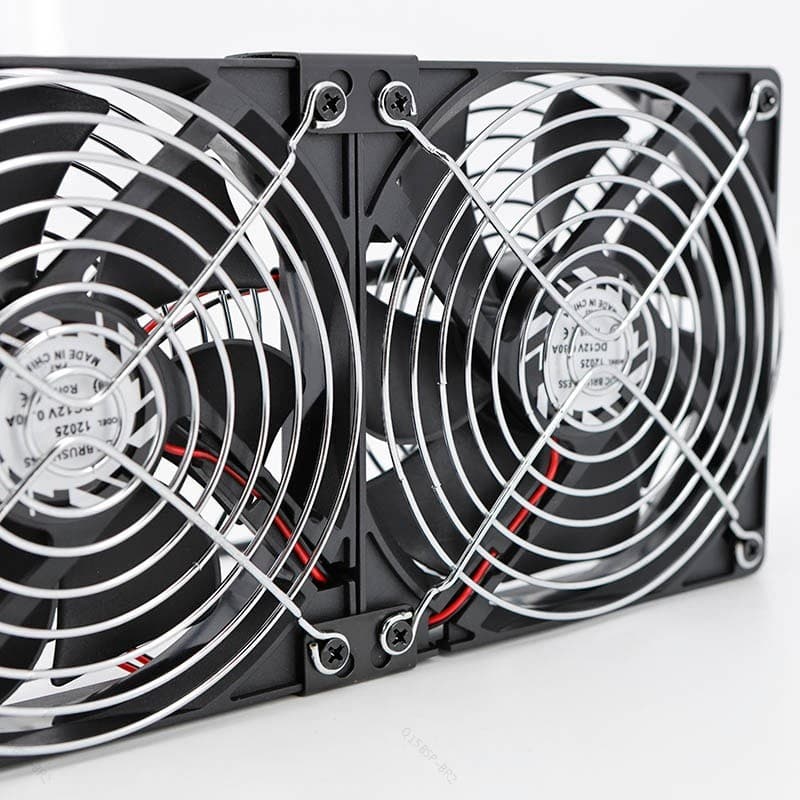 120MM 12cm 2 Ventiladores Conjunto 12V Btc Máquina De Mineração Estação De Trabalho Gabinete Servidor Caso Sistema Refri