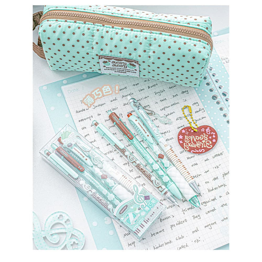 RosyPosy Conjunto macio de caneta de Gel para notas de Chocolate, estilo ins, exame de estudante, pincel de secagem rápi