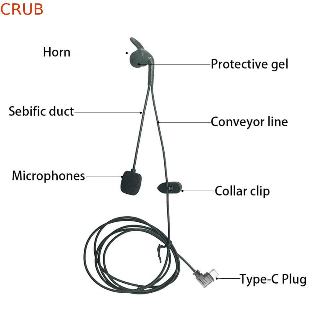 Fones De Ouvido Intra-Auriculares Cub , Fone Auricular De Árbitro Com Redução De Ruído De Intercomunicação Bluetooth V6