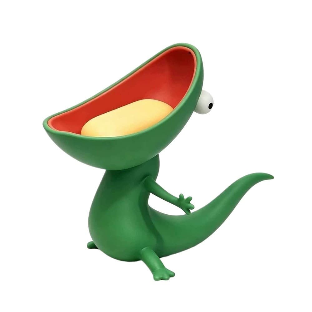Bandeja de sabão fina em forma de lagarto e bandeja de chave-dispositivo de armazenamento de mesa de resina multifuncion