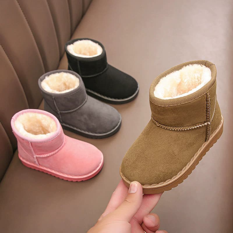 Sapatos Casuais Infantis da Moda, Botas de Neve Quentes de Lã e Algodão para Meninas e Meninos no Inverno DICA