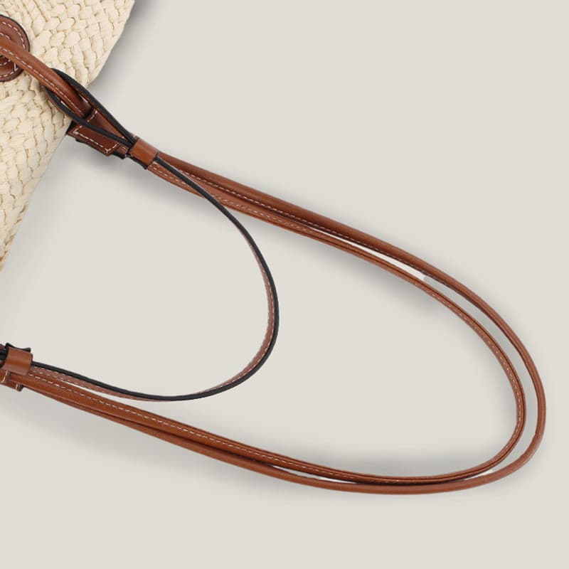 [Novo produto] Bolsa de tecido portátil de um ombro de grande capacidade, corda de papel da moda, bolsa feminina de prai