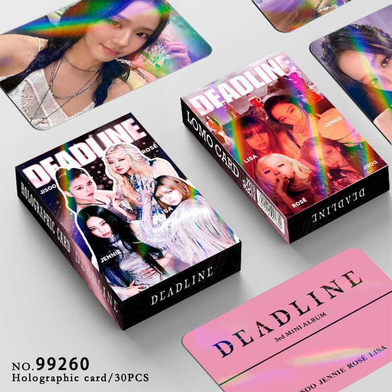 30 peças/caixa, cartões fotográficos holográficos BLACKPINK, colecionáveis DEADLINE KPOP LOMO 41KU QC25