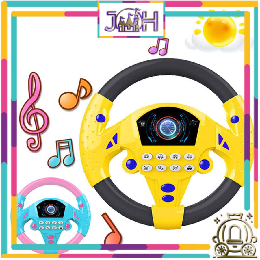 Volante de Simulação Musical Educacional Inteligente para Crianças Meninos Brinquedos Eletrônicos de Faz de Conta
