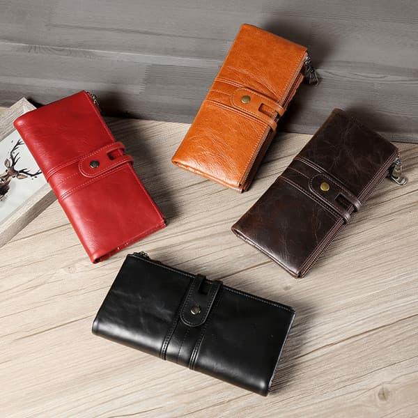 | carteira masculina grande | carteira masculina original 【carteira masculina couro】 ♛Europeu americano óleo couro mascu