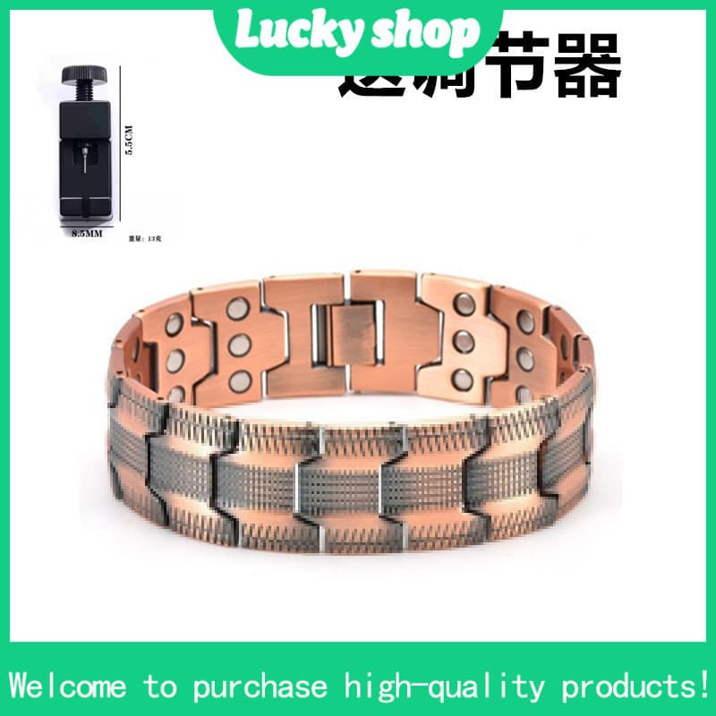 Europeu americano Cross-Border venda quente Bronze ímã pulseira Retro moda três fileiras ímã completo destacável casal c