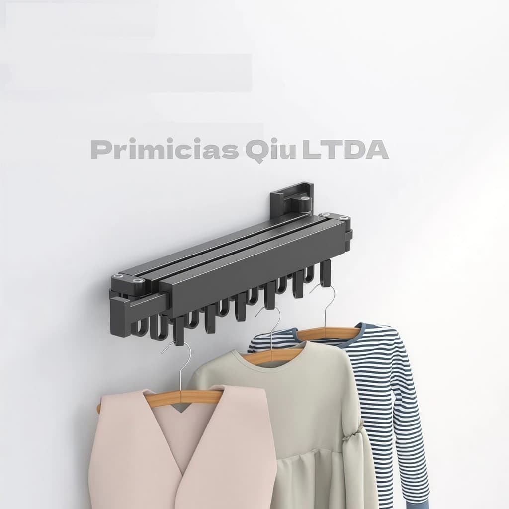Varal de Parede Retrátil 126CM Invisível Dobrável para Roupas Apartamento Prático P.HQ