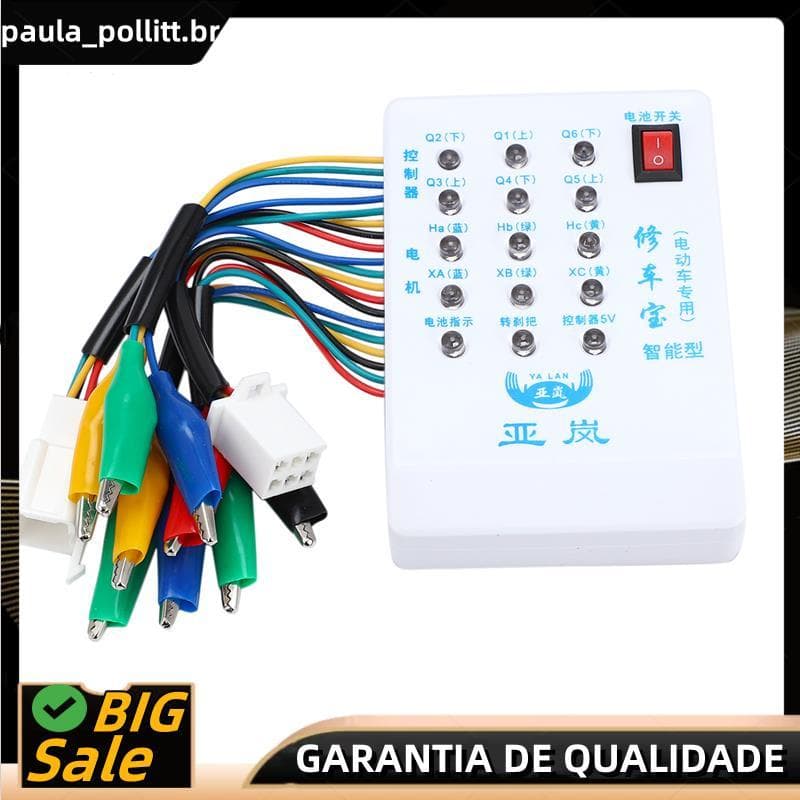 Testador De Controlador De Motor Sem Escova 24V/36V/48V/60V/72V Carro Elétrico E-Bike Scooter Hall Dispositivo De Teste