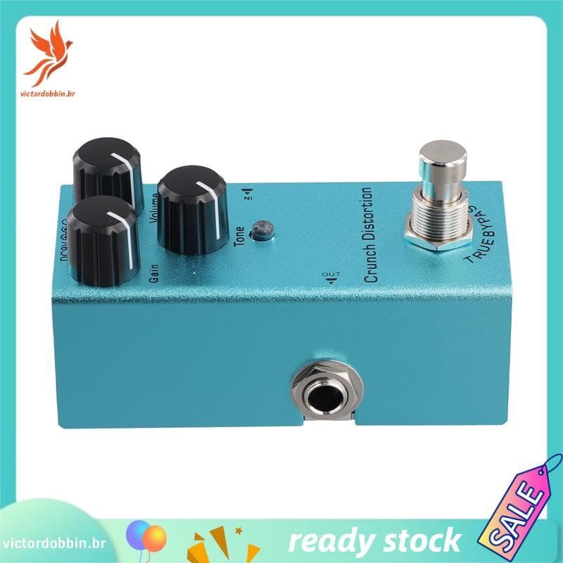 [victordobbin.br] Mini Pedal De Efeito De Guitarra Elétrica Distorção De Para