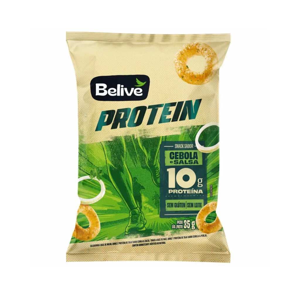 Salgadinho De Cebola Protein Sem Glúten Sem Lactose - Belive 35g
