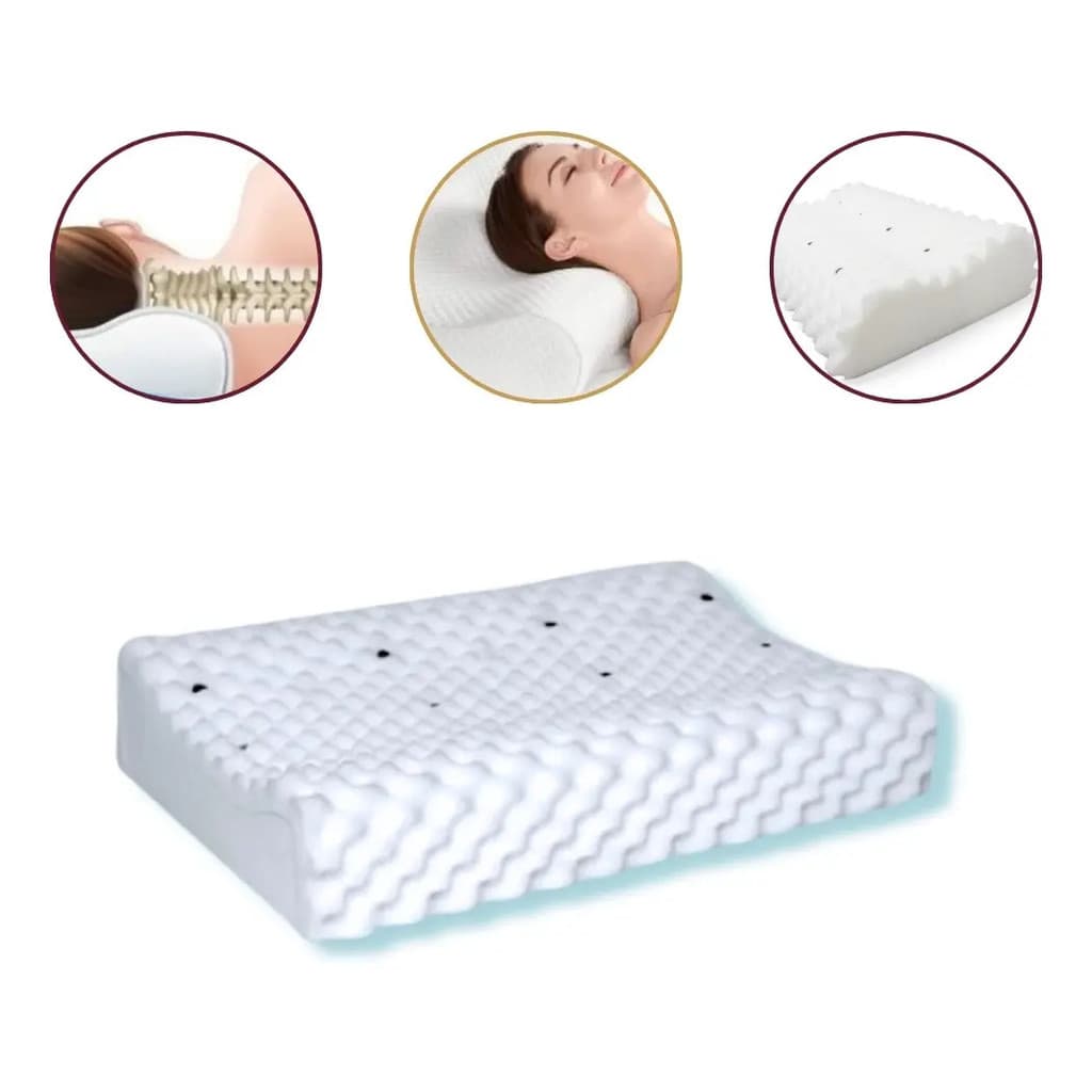Travesseiro Cervical Magnético Infravermelho Aromaterapia Cor Branco