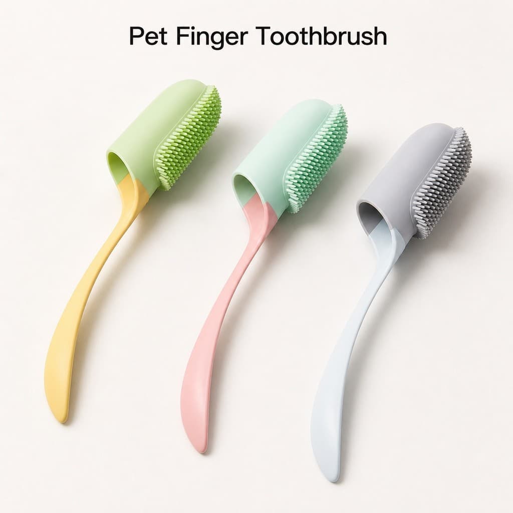 1PC Seguro Flexível Silicone Pet Dedo Escova De Dentes Limpeza Suave Para Reduzir A Placa Dental Do Animal De Estimação