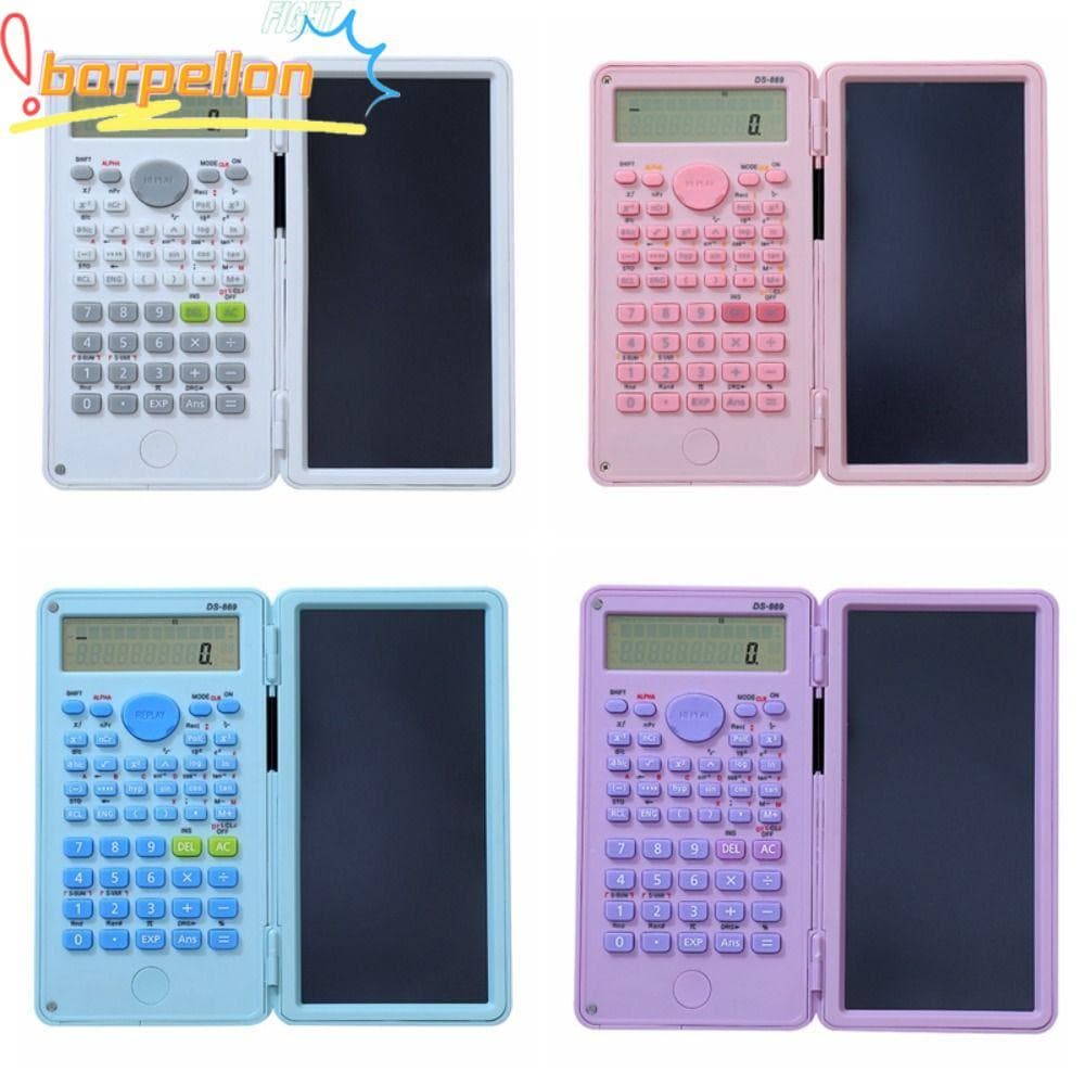 Calculadora Matemática BARPELLON , Científica Dobrável Portátil Com Bloco De Notas LCD , 12 Dígitos