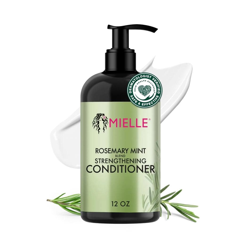 Condicionador Fortificante de Alecrim e Menta Mielle Organics para Mulheres e Homens - Condicionador Hidratante e Desemb