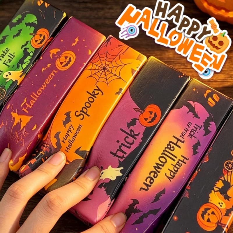 [Nãoedível] 4-1Pc Brinquedo Para Espremer Manteiga De Halloween-Recuperação Lenta-Sensorial Antiestresse-Truque Ou Trave