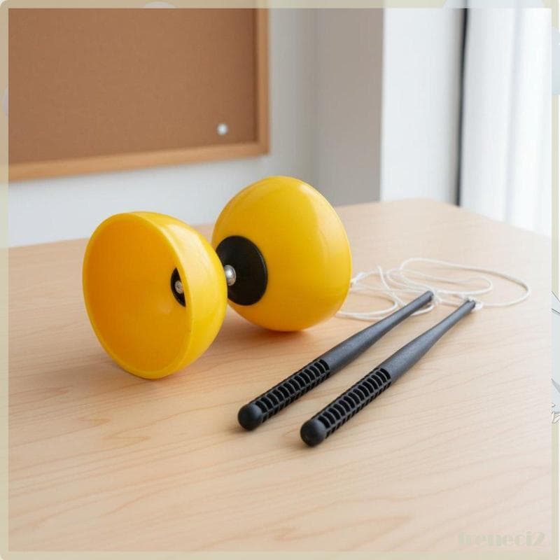 [Freneci2] Diabolo De Duas Cabeças Resistente A Quedas Com Baquetas Roda De Malabarismo Chinesa De Fitness E Lazer Para