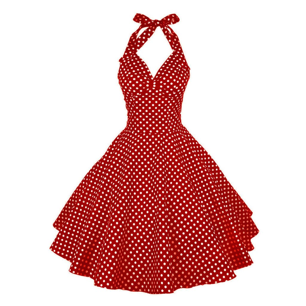 Cross-Border venda quente Retro bolinhas halter pescoço halter amarrado mais magro olhar magro-ajuste espartilho palácio