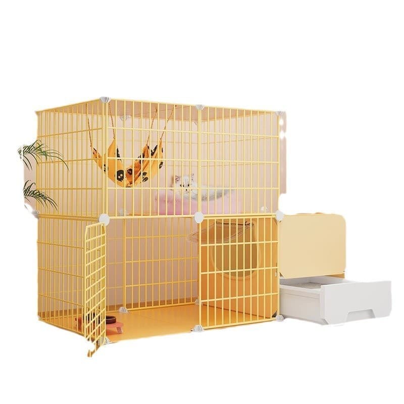 Novo estilo gaiola para gatos, casa interna com estilo banheiro, caixa de areia para gatos, um castelo, casa para gatos