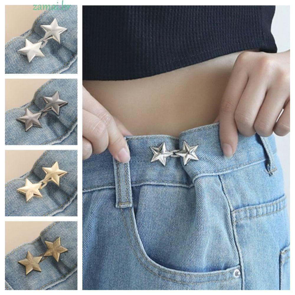 ZAMAI Star Pants Apertador De Botão , Fechos De Liga Jean Fit Apertar Fivelas , Clipe De Cintura