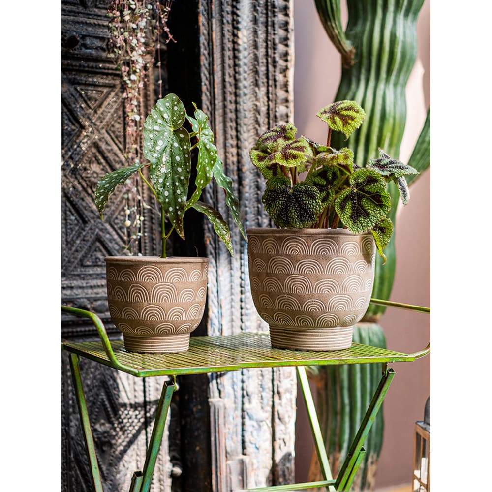 Juhan empilhado onda Retro cimento vaso grande respirável suculento pote varanda Villa pátio estilo japonês estilo antig