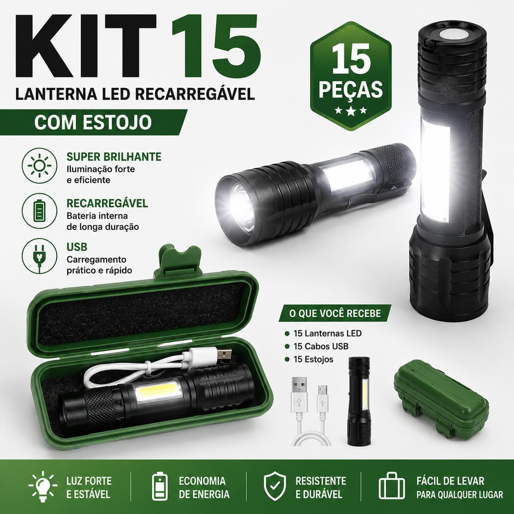 Atacado Kit 5/15 Mini Lanterna Brilhante Multi-função Led Táticas De Campo  Camping Táticas Emergência