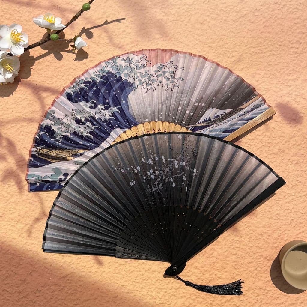 Ventilador antigo dobrável ventilador portátil dobrável ventilador dobrável estilo chinês Hanfu pequeno ventilador ataca