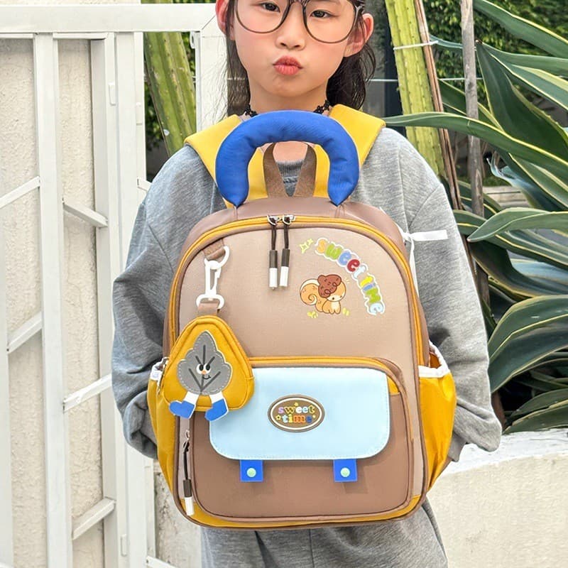 Mochila Infantil de Esquilo em Estilo Cartoon para Meninos e Meninas, Nova Mochila Colorida e Bonita para Atividades ao