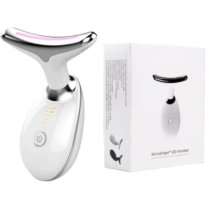 [Ondulado e elegante] Massageador facial multifuncional de microcorrente, massagem no pescoço, nasolabial (Loja de quali