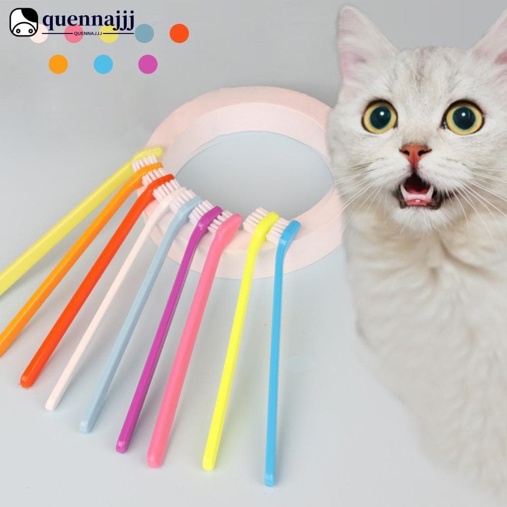 QUENNA 1Pc Pet Gato Cão Escova De Dentes Limpeza Para Dos Mau Hálito Ferramenta Cuidados Com Os Língua Acessórios Animai