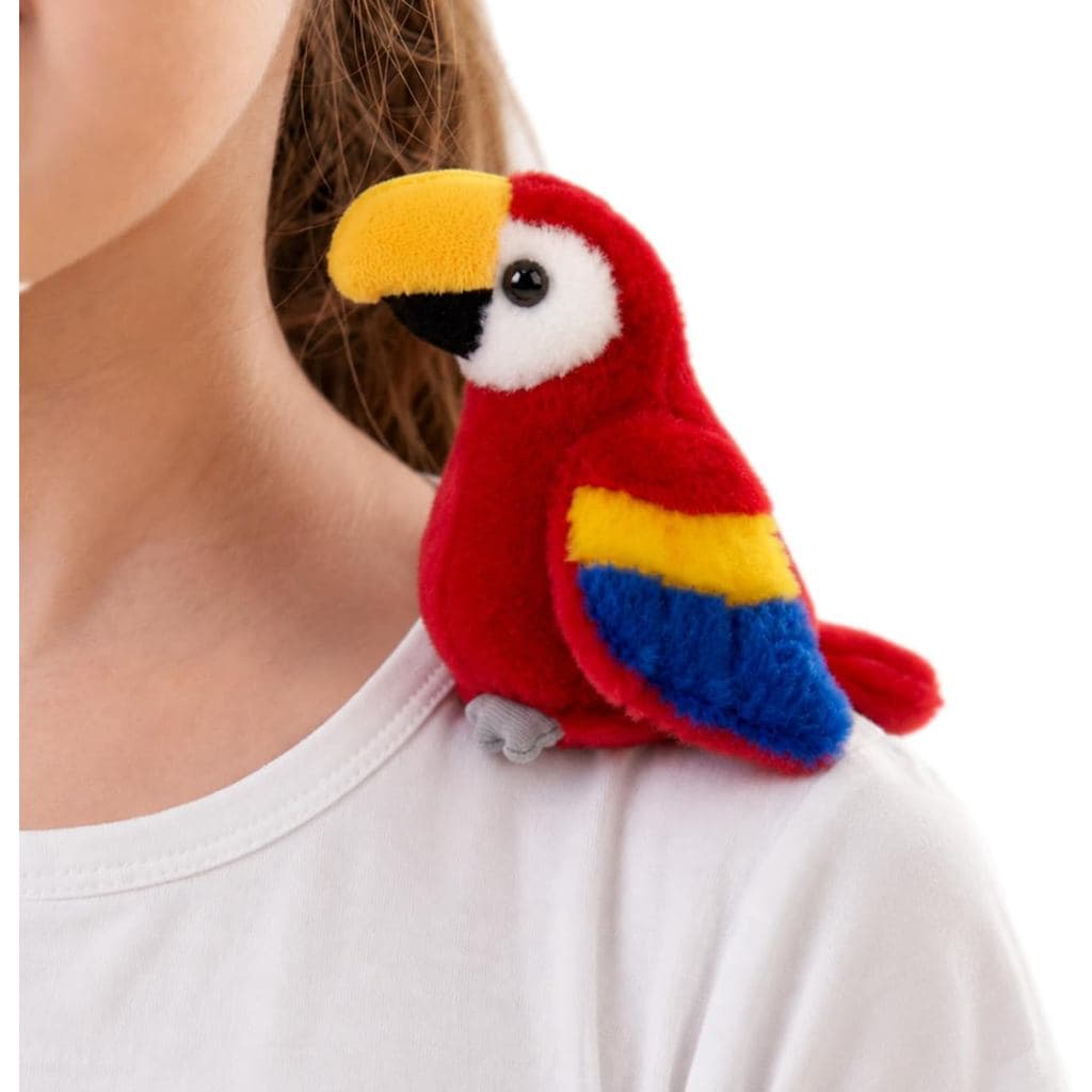 Pelúcia De Ombro Magnética De Papagaio Pirata De 4.8 Polegadas , Bicho De Arara Fofo , Brinquedo Pássaro Leve Para Fanta