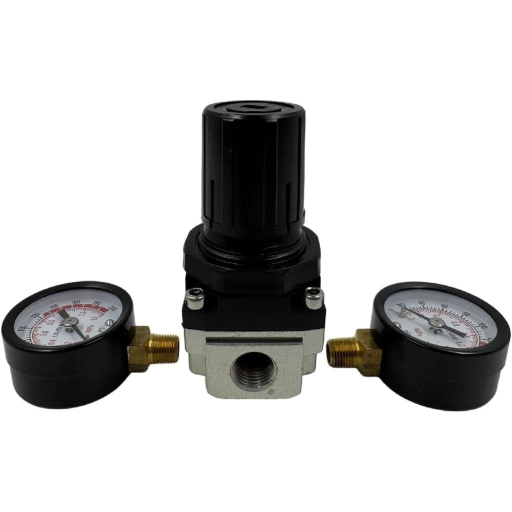 Ar Condicionado com Manômetro de Pressão de 0-200 PSI Compatível com Craftsman, DeWalt e DeVilbiss, Entrada/Saída NPT de