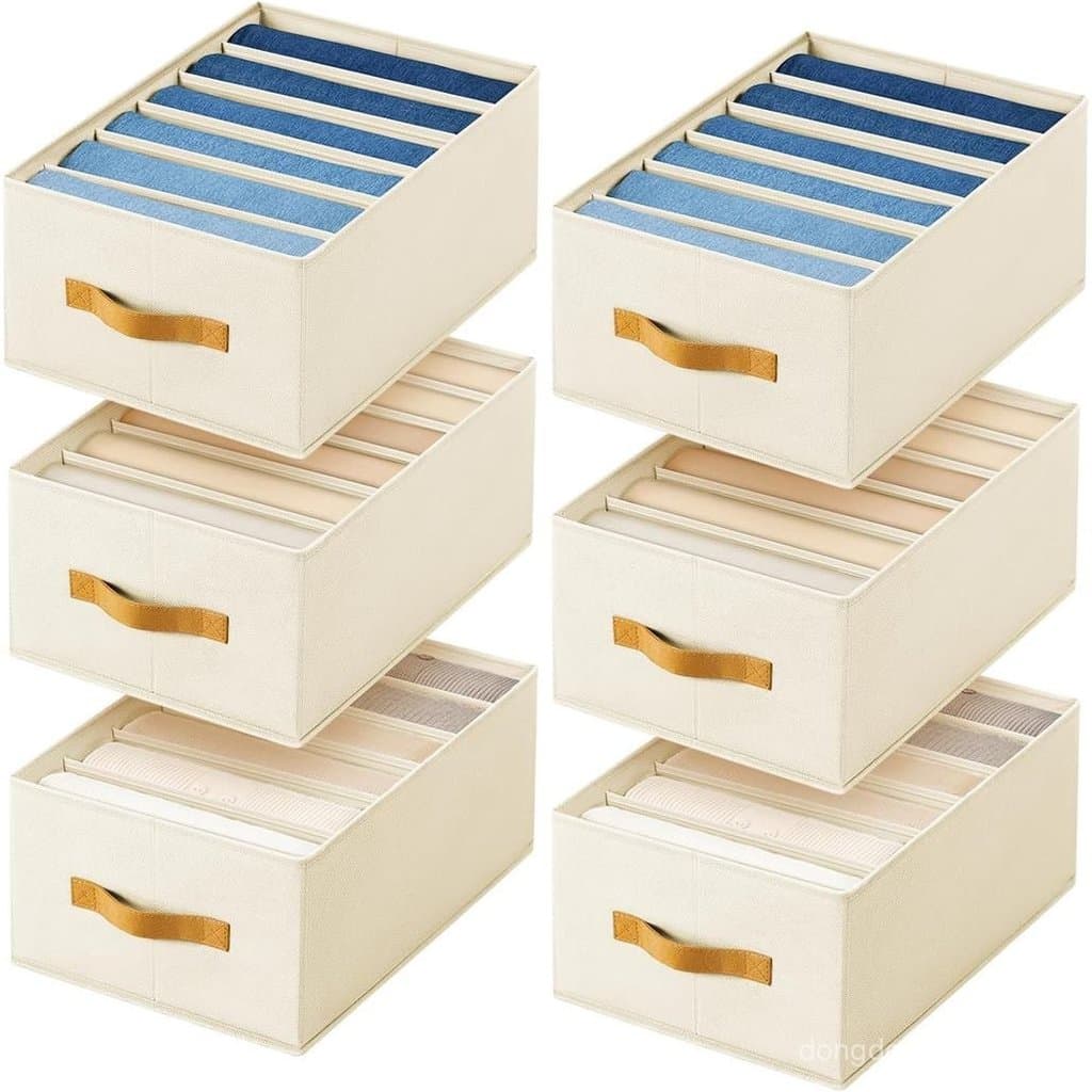 Organizador de Roupas para Guarda-Roupa Grande DIMJ, 6 Peças de Organizadores de Armário em Tecido com Alças, Organizado