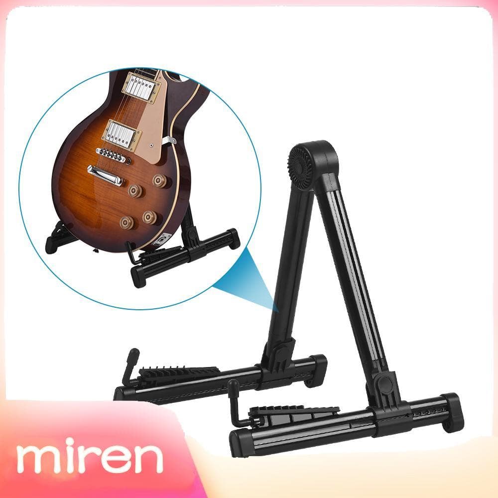 Miren.br Suporte de guitarra dobrável Suporte de instrumento retrátil de plástico ABS para violino elétrico acústico