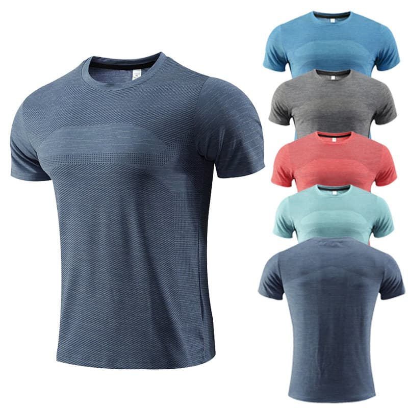 Verão venda quente venda quente esportes camiseta masculina de secagem rápida de manga curta topo Cross-Border europeu a