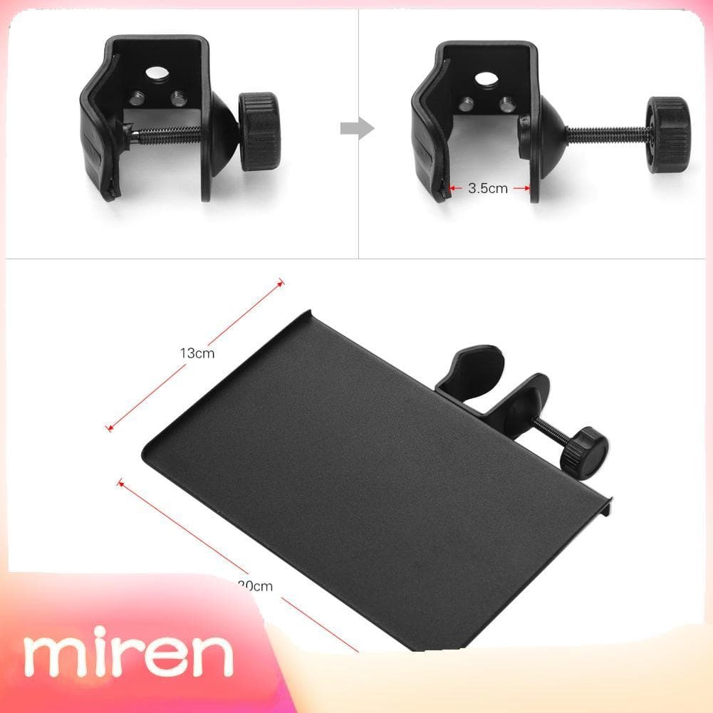miren.br Suporte universal para microfone com bandeja de metal com braçadeira de montagem