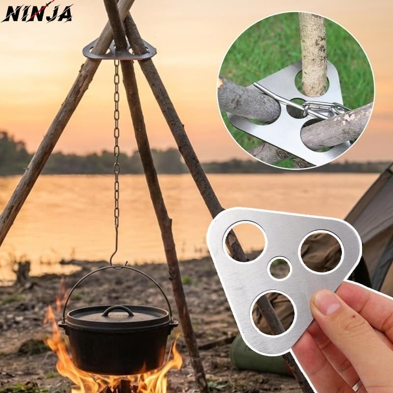 [Extreme] 3-1 Conjuntos De Tripé Para Panela Suspensa-Equipamento De Acampamento Portátil-Suporte De Fogueira-Rack De Pi