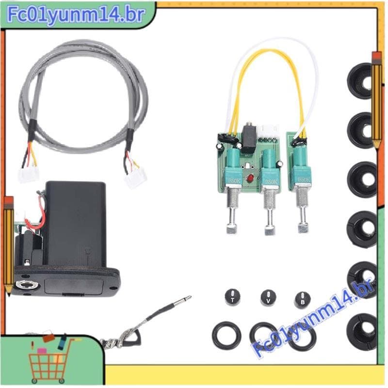 Equalizador De Guitarra Clássica Acústica EQ Pré-Amplificador Tom Conciso Volume Ajustável Violao Captador