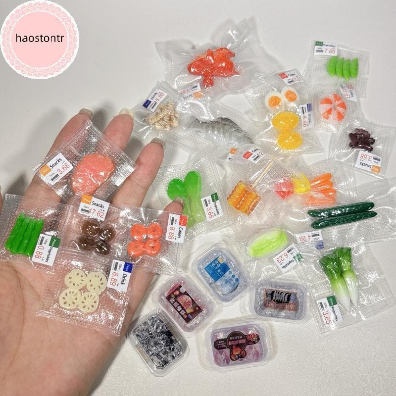 Haostontr 1 Peça 112 Mini Casa De Bonecas Simulação De Comida Legumes Frutas Frutos Do Mar Vácuo Paed Realista Decoração