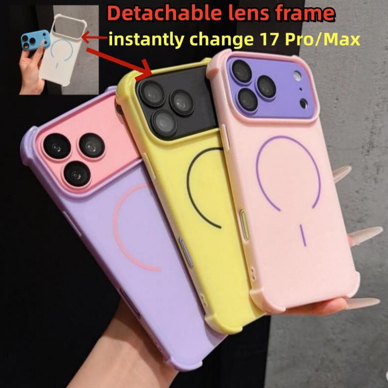(Instantâneo 17 Pro Max) Lente Removível Capa De Telefone Anti-Queda De Quatro Cantos Para IPhone 11 12 13 14 15 16 À Pr